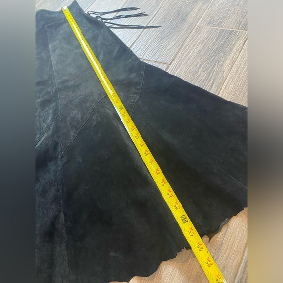 Patricia Wolf Western Black Suede Bottom Flair Tassel on the Hips Size 6 🖤🐎 - Picture 6 of 8